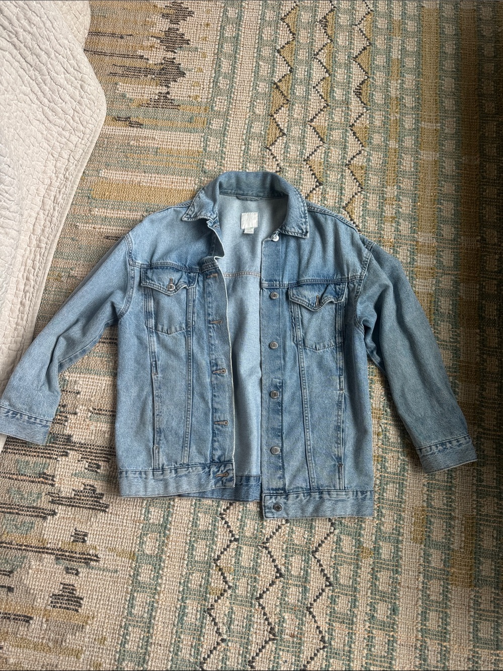 H&M Oversized Denim Jean Jacket sz xs